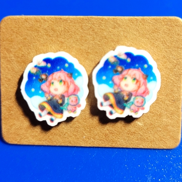 Anya Forger Spy X Family Acrylic Stud Earrings - Picture 1 of 1